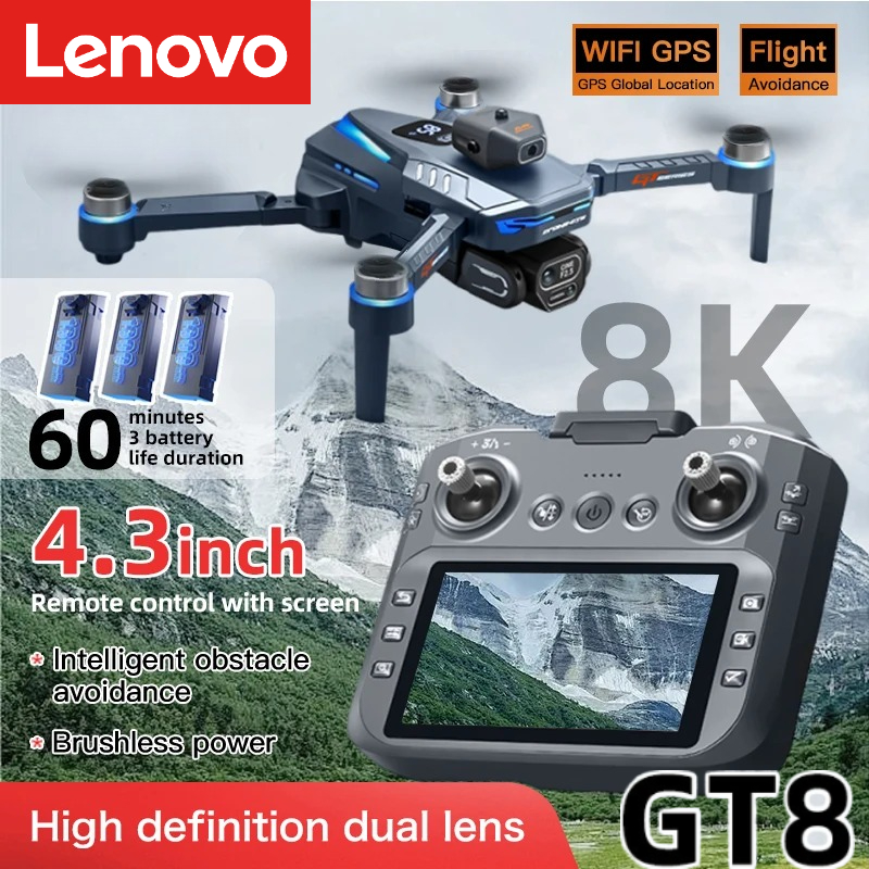 Drone Camera Thermal - Lenovo GT8 Drone 8K Professional Dual