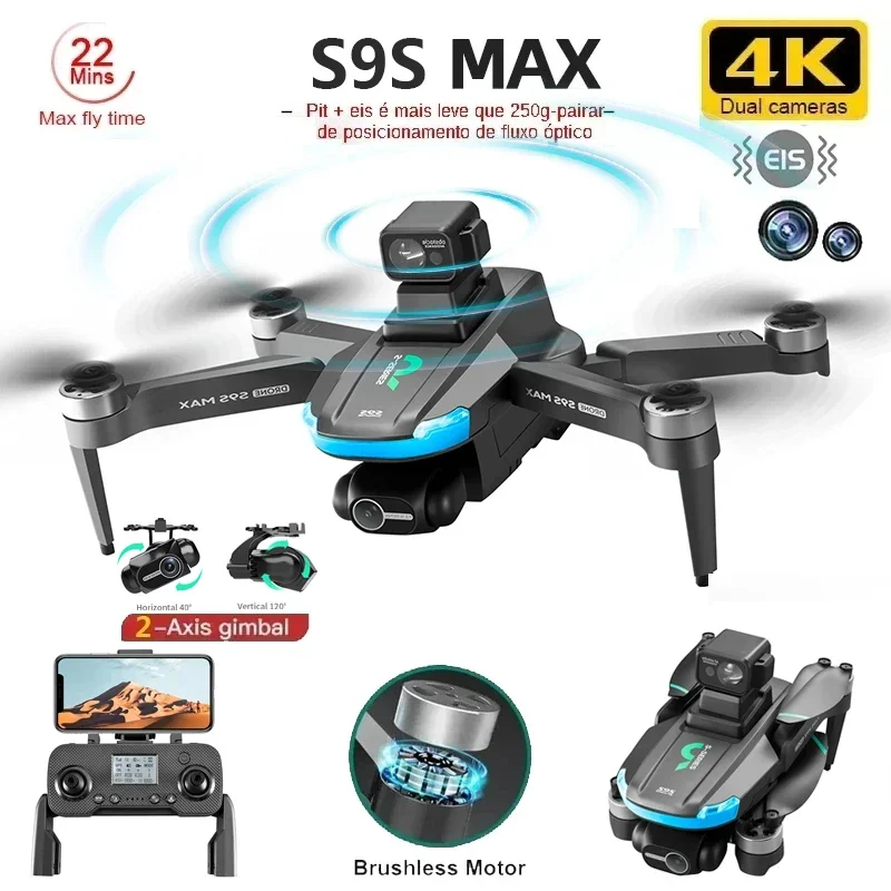NEW S9S MAX MINI Drone 4K 2-Ax - огляд і ціна Drone Camera Wide Angle
