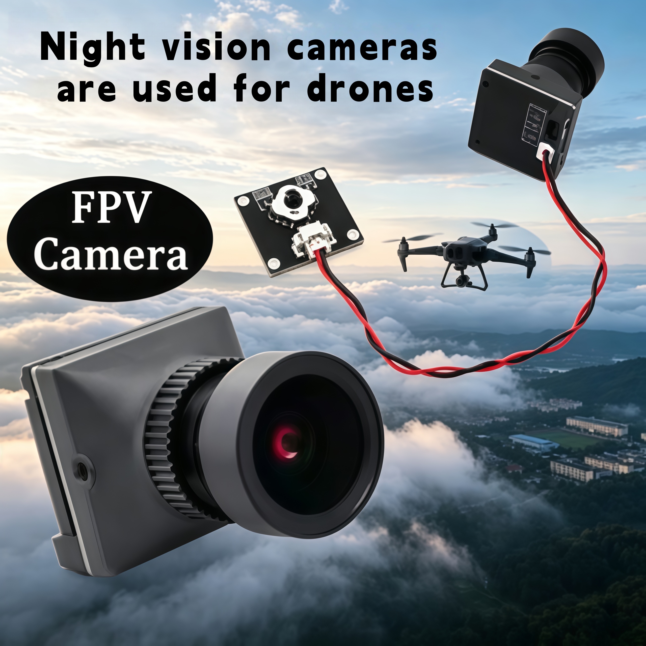 1500TVL HD CADDX Snail FPV Cam - огляд і ціна Drone Camera Night Vision