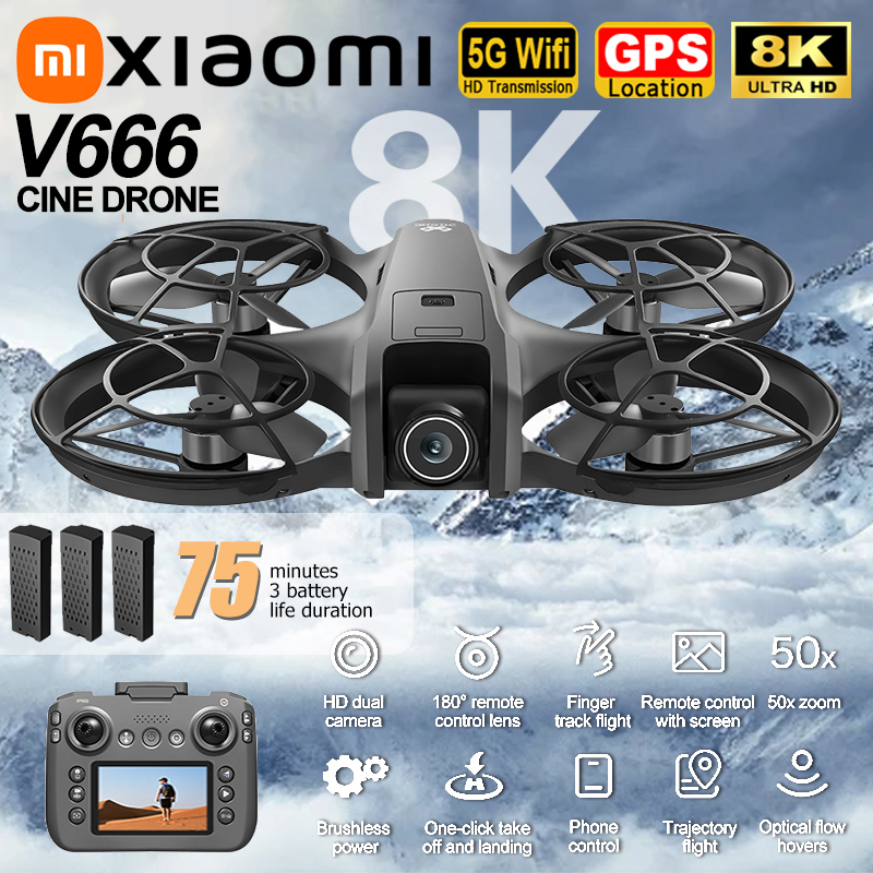Xiaomi V666 Drone 8K Aerial HD - огляд і ціна Drone Camera With Gimbal